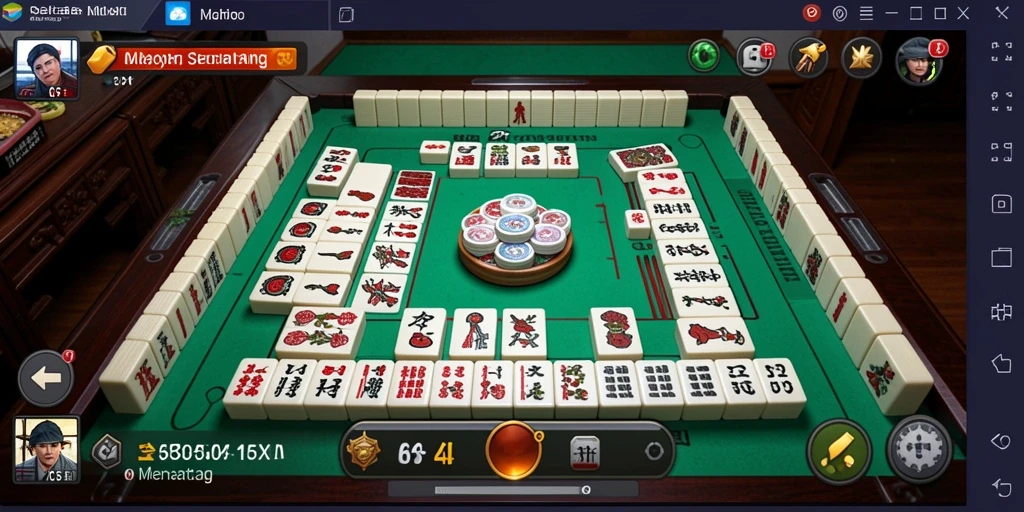 Screenshot permainan 6CF menampilkan gameplay Mahjong yang seru.