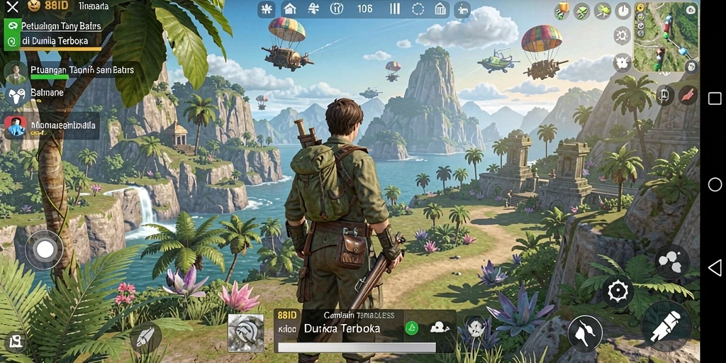 Tampilan antarmuka dan gameplay menakjubkan dalam dunia terbuka.