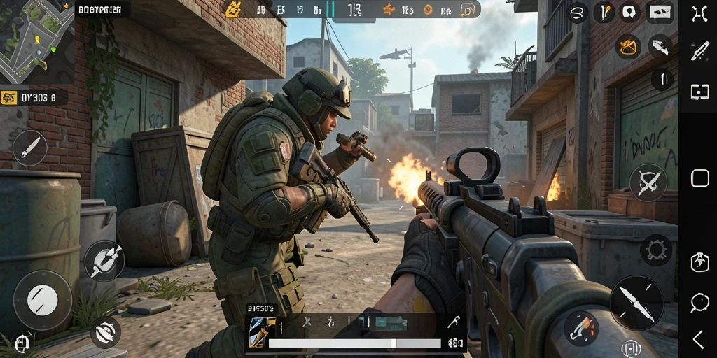 Tangkapan layar dari aksi mendebarkan dalam game FPS BOY303.