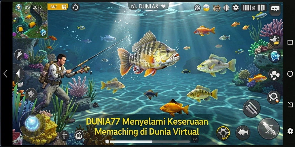 Gameplay menarik DUNIA77 dengan suasana memancing yang realistis.