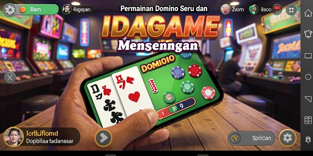 Tampilan gameplay seru dari IDAGAME saat bermain Domino.