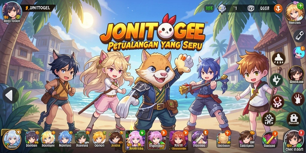 Tampilan gameplay seru di JONITOGEL yang menggugah selera.