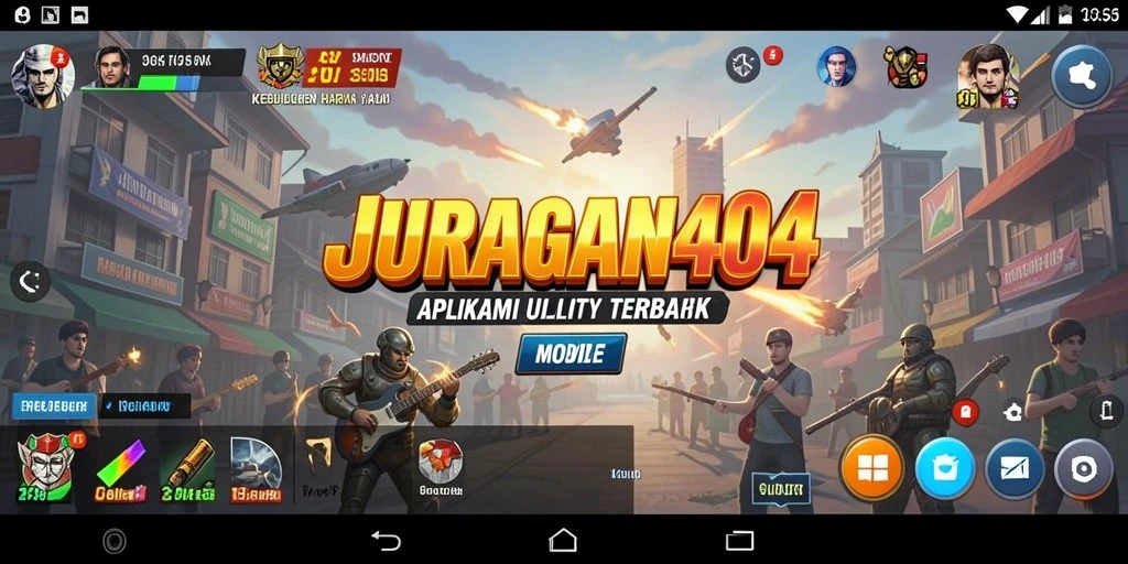 Screenshot utama JURAGAN404 menampilkan fitur utility yang bermanfaat.