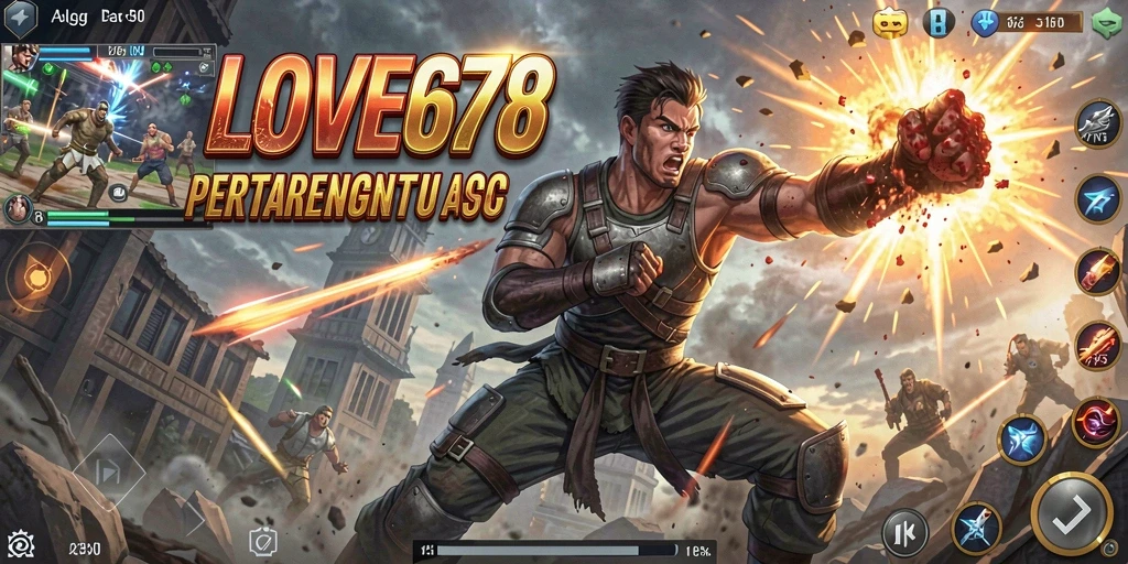 Tampilan gameplay LOVE678 dalam aksi pertarungan yang mendebarkan.