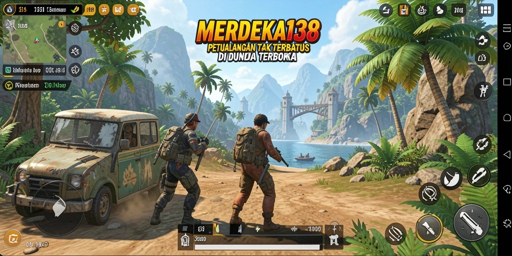 Tampilan gameplay mendalam di dunia terbuka MERDEKA138.