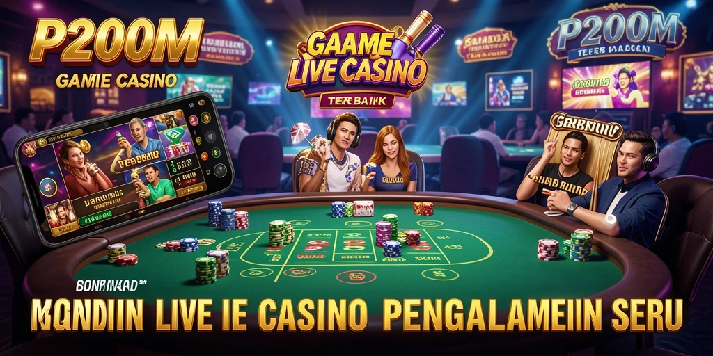 Screenshot utama P200M menampilkan gameplay hebat Live Casino.