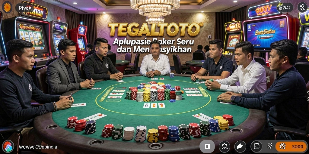 Tampilan gameplay seru di TEGALTOTO dengan suasana poker yang menegangkan.